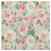 Matig roze roos waterverf floraal stof (Swatch)