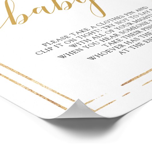 Matig roze roze roze roodbruin zegt niet: baby-tek poster (Hoek)