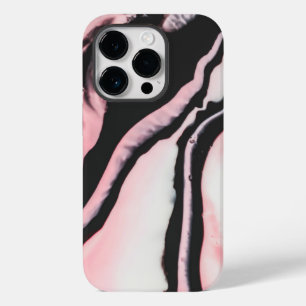 Matig roze zwart gekleurd marmerpatroon Case-Mate iPhone 14 pro hoesje