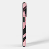 Matig roze zwart gekleurd marmerpatroon Case-Mate iPhone case (Achterkant / Rechts)