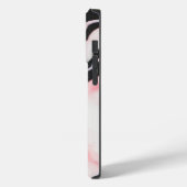 Matig roze zwart gekleurd marmerpatroon Case-Mate iPhone case (Achterkant / Links)