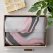 Matig roze zwart gekleurd marmerpatroon tissuepapier (Geschenk)