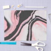 Matig roze zwart gekleurd marmerpatroon tissuepapier (Craft)