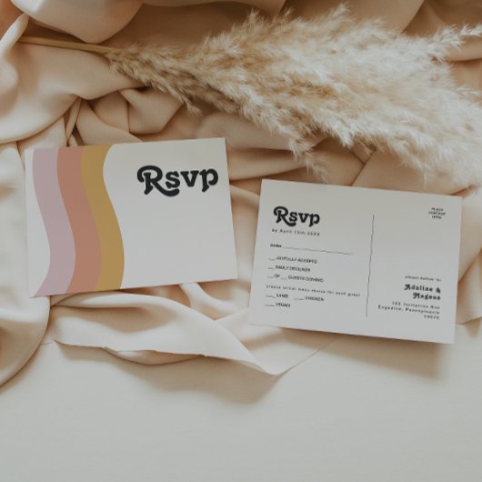 Matig RSVP-Briefkaart via het menu Rainbow