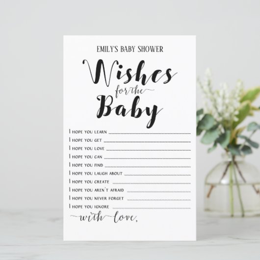 Matig Rustisch Baby shower Game PRINED (Staand voorkant)