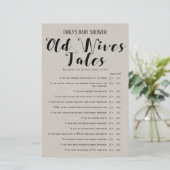 Matig Rustisch Baby shower Game PRINED (Staand voorkant)