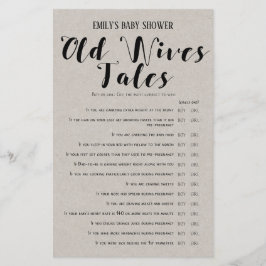 Matig Rustisch Baby shower Game PRINED