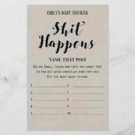 Matig Rustisch Baby shower Game PRINED