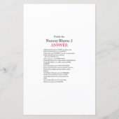 Matig Rustisch Baby shower Game PRINED (Achterkant)