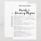 Matig Rustisch Baby shower Game PRINED (Voorkant / Achterkant)