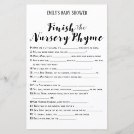 Matig Rustisch Baby shower Game PRINED
