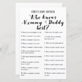 Matig Rustisch Baby shower Game PRINED (Voorkant / Achterkant)