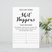 Matig Rustisch Baby shower Game PRINED (Staand voorkant)