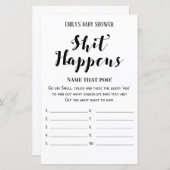 Matig Rustisch Baby shower Game PRINED (Voorkant / Achterkant)