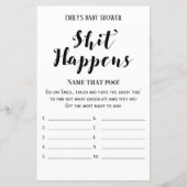 Matig Rustisch Baby shower Game PRINED (Voorkant)