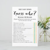 Matig Rustisch Baby shower Game PRINED (Staand voorkant)