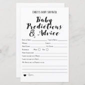 Matig Rustisch Baby shower Game PRINED (Voorkant / Achterkant)