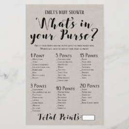 Matig Rustisch Baby shower Game PRINED