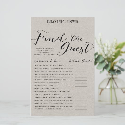 Matig Rustisch Vrijgezellenfeest Game PRINED (Staand voorkant)