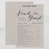 Matig Rustisch Vrijgezellenfeest Game PRINED (Voorkant / Achterkant)