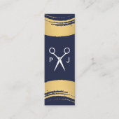 Matig Salon Monogram / Goud geborsteld / Stijllijs Mini Visitekaartje (Voorkant)