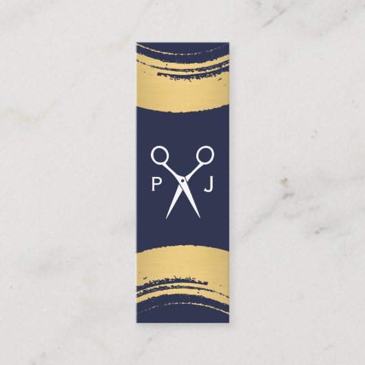 Matig Salon Monogram / Goud geborsteld / Stijllijs Mini Visitekaartje (Voorkant)