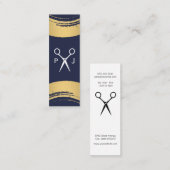 Matig Salon Monogram / Goud geborsteld / Stijllijs Mini Visitekaartje (Voorkant / Achterkant)