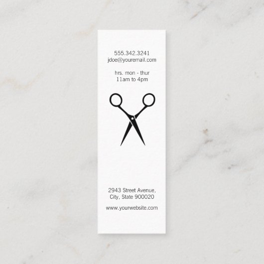 Matig Salon Monogram / Goud geborsteld / Stijllijs Mini Visitekaartje (Achterkant)