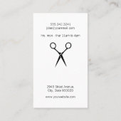 Matig Salon Shears Monogram / Goud geborsteld Visitekaartje (Achterkant)