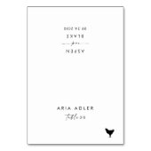 Matig Script Chicken Menu Option Place Cards Kaart (Voorkant)