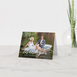 Matig script EDITABLE COLOR Hartelijk dank Bedankkaart