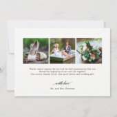 Matig script EDITABLE COLOR Hartelijk dank Bedankkaart (Achterkant)