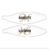 Matig script goudmonogram naam basketbal (Panelen)