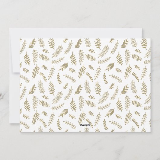 Matig script, grote kerstfoto feestdagenkaart (Achterkant)