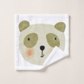 Matig script monogrammen safari beesten wit bad handdoek (Wasdoekje)