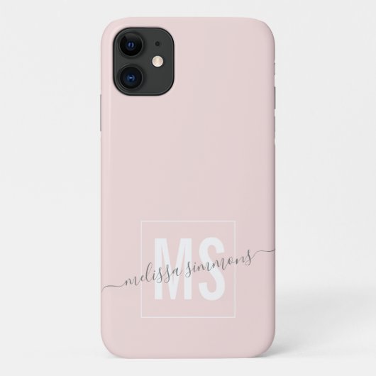 Matig script name monogram Case-Mate iPhone case (Achterkant)