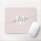 Matig script name monogram muismat (Met muis)