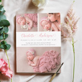 Matig script Newborn 3 Fotocollage geboorte Aankondiging