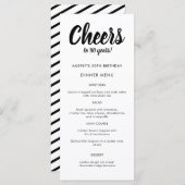 Matig script om het even welk jaarmenu van 30e ver menu (Voorkant / Achterkant)