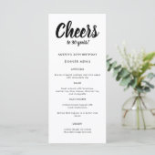 Matig script om het even welk jaarmenu van 30e ver menu (Staand voorkant)