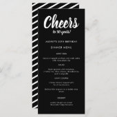 Matig script om het even welk jaarmenu van 30e ver menu (Voorkant / Achterkant)