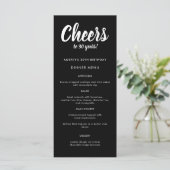 Matig script om het even welk jaarmenu van 30e ver menu (Staand voorkant)