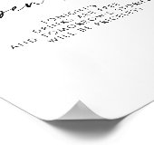 Matig script open balk Sign Poster (Hoek)