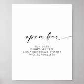 Matig script open balk Sign Poster (Voorkant)