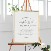 Matig Script Unplugged Ceremony Sign Poster