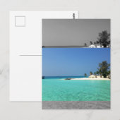 Matig Sepia Modern Flat Afbeelding Effect Briefkaart (Voorkant / Achterkant)