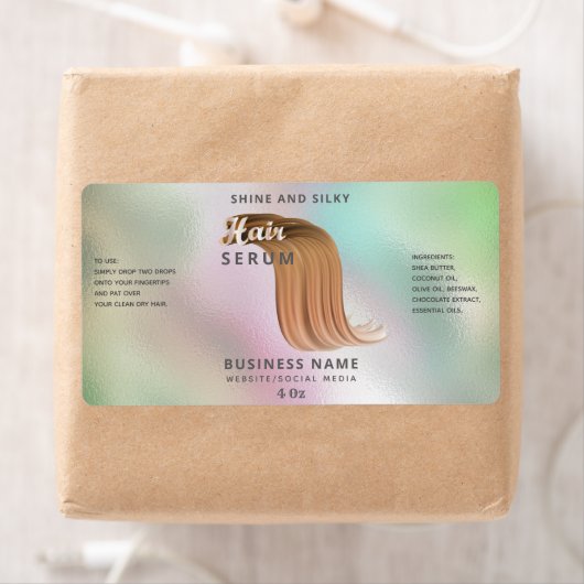 Matig serumetiket van holografisch elegant haar etiket (Insitu)