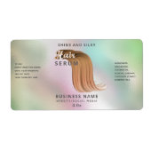 Matig serumetiket van holografisch elegant haar etiket (Voorkant)