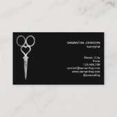 Matig Silver holografisch haarstylist kapster Visitekaartje (Achterkant)