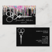 Matig Silver holografisch haarstylist kapster Visitekaartje (Voorkant / Achterkant)